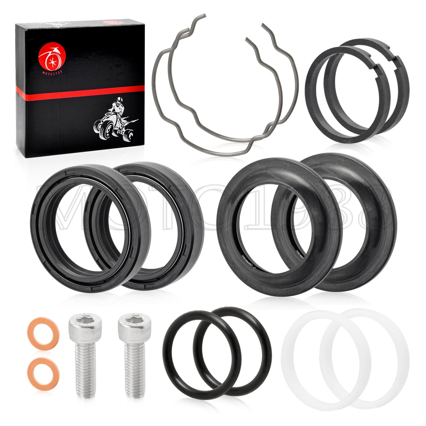 Front Fork Dust Oil Seals Rebuild Kit for Harley Sportster 883 1200 (1988–2023)