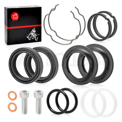 Front Fork Dust Oil Seals Rebuild Kit for Harley Sportster 883 1200 (1988–2023)