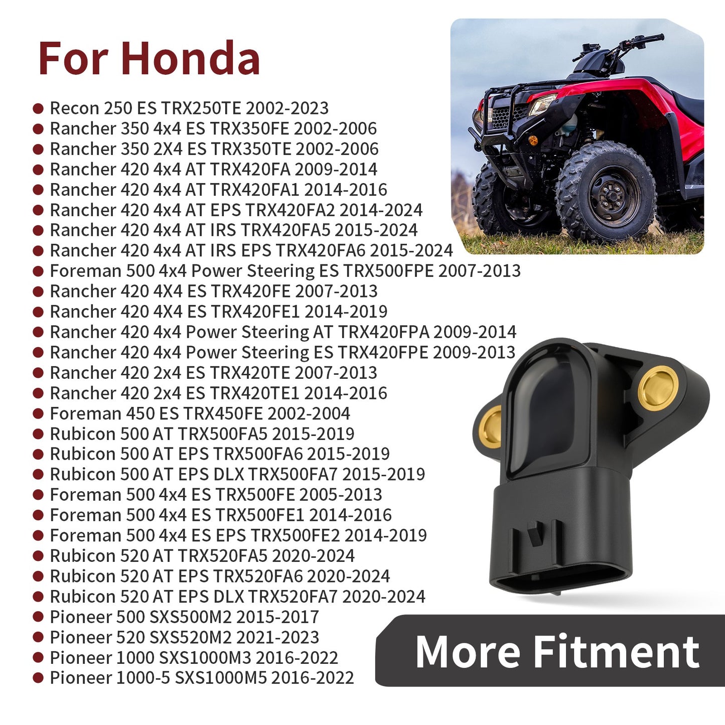 Angle Sensor for Honda Foreman 500 TRX 2005–2019