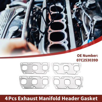 Set of 4 Exhaust Manifold Header Gaskets for Audi A8 D3 (4E2)