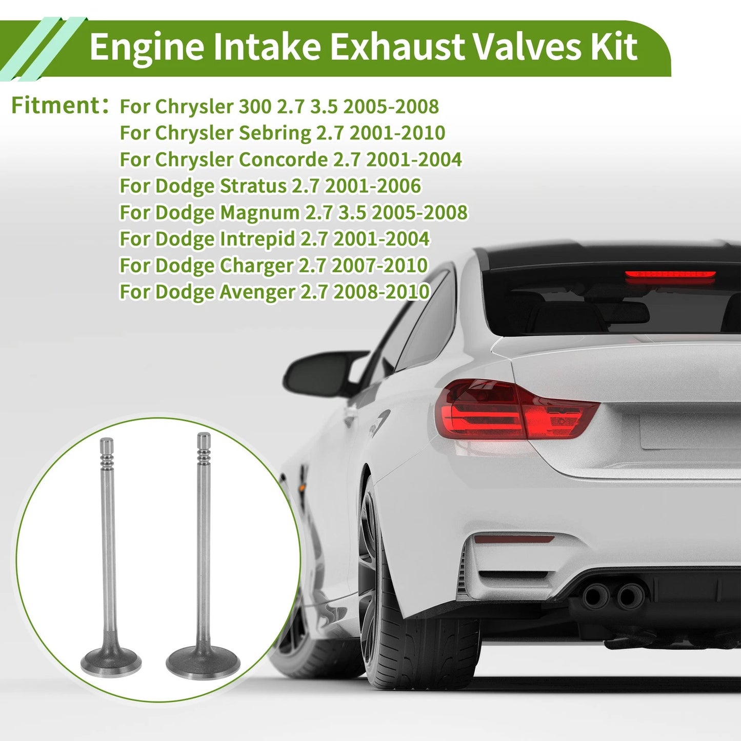 Set of 1 Engine Intake Exhaust Valves Kit for Chrysler 300 (2005–2010)
