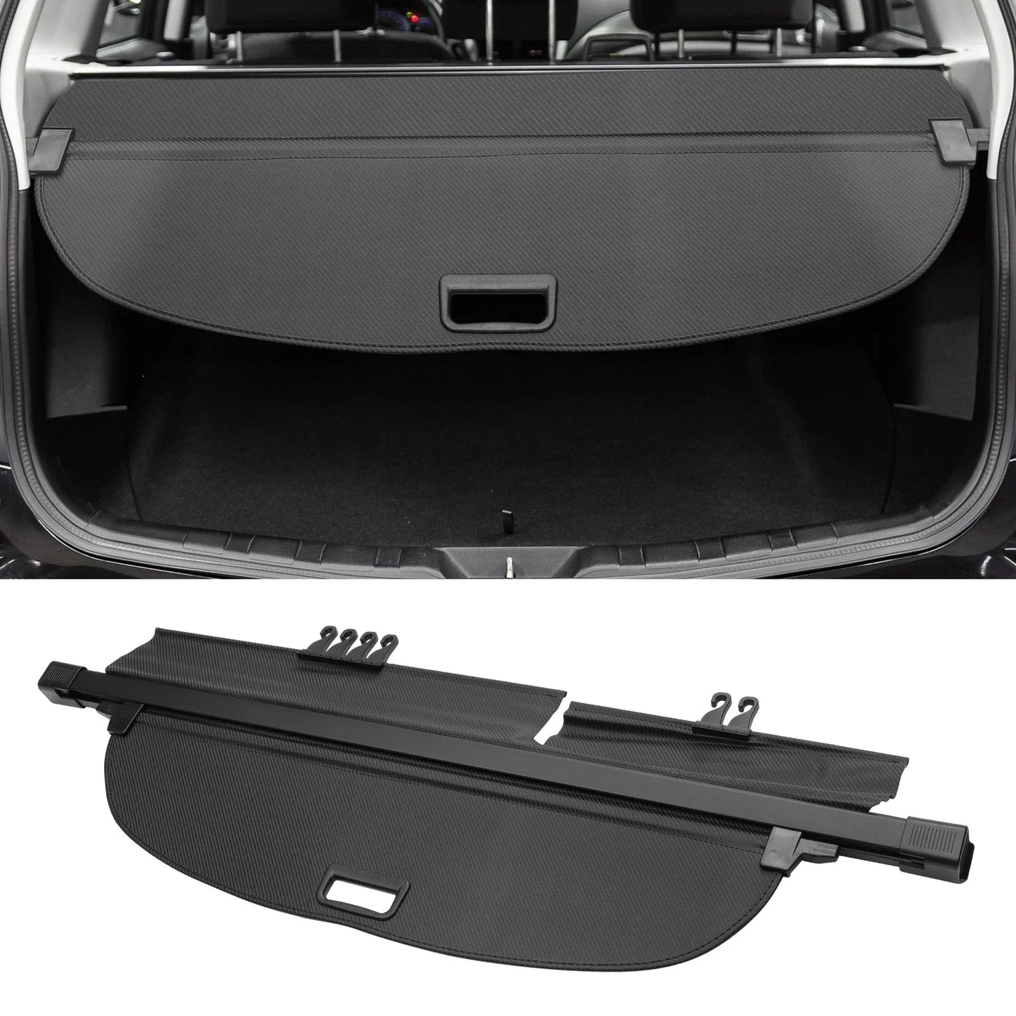 Retractable Cargo Cover for Honda CR-V Trunk Parcel Shelf Black Carbon Fiber