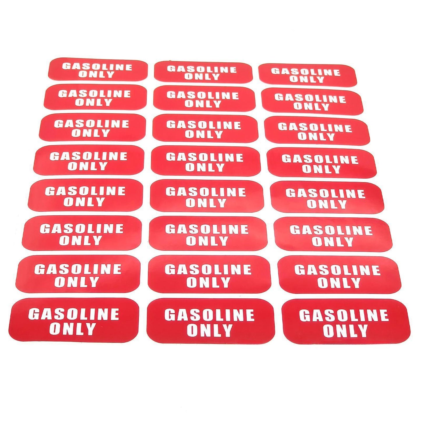Set of 24 Fuel Warning Decals for Gasoline Only Gas Cans
