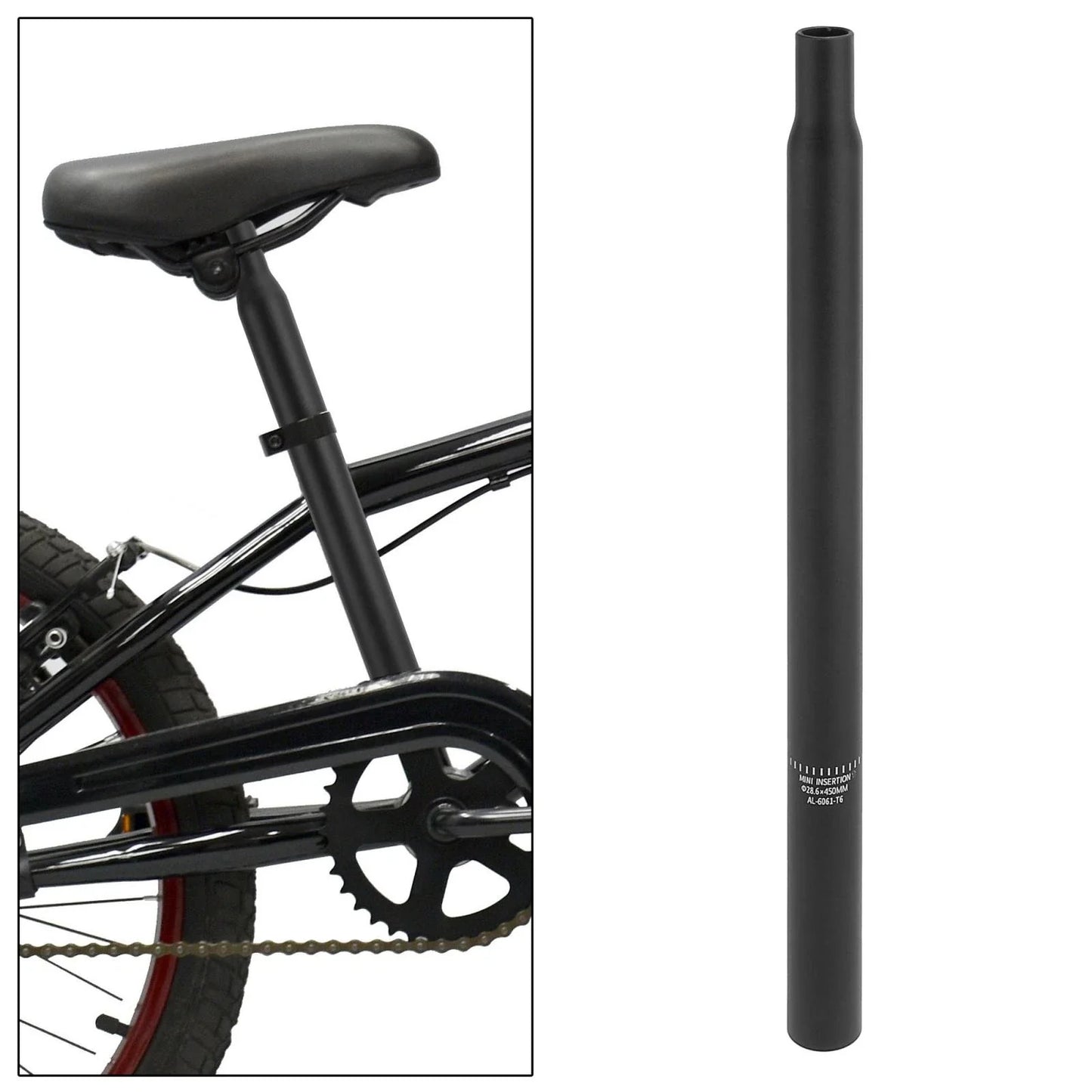 Bicycle Seat Post 28.6x450mm Aluminum Alloy