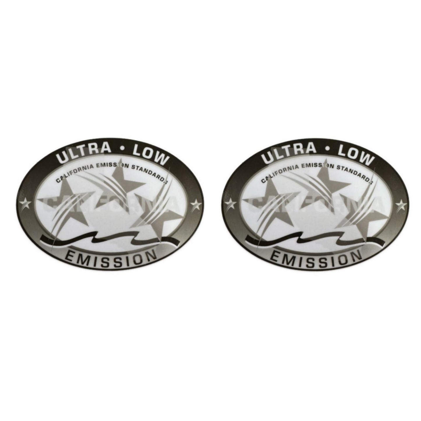 2Pcs Low Emission Outboard Sticker for California DOT (Gray)