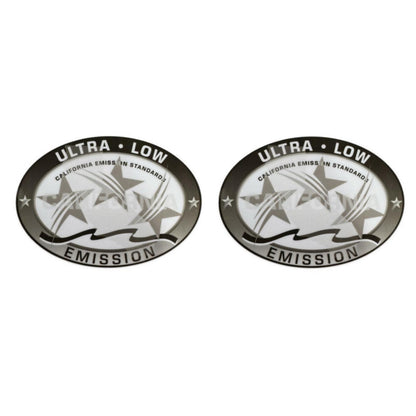 2Pcs Low Emission Outboard Sticker for California DOT (Gray)
