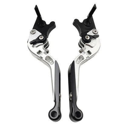Silver Extendable Brake Clutch Levers for Kawasaki Ninja 650R ER6F ER6N (2006-2018)