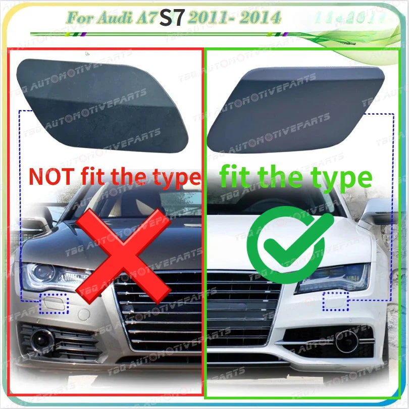 Painted Front Bumper Headlight Washer Cover for Audi A7 S7 (2012–2014)