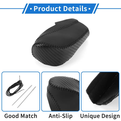 Gear Shift Knob Cover for Chevrolet Cruze 2011-2015 Black Carbon Fiber