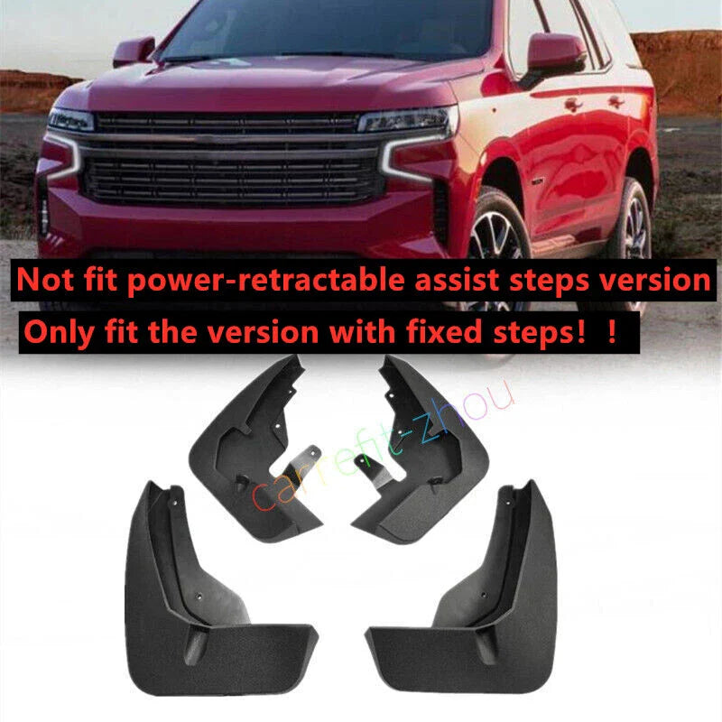 2 x Splash Guards Mud Flaps Fender for Chevy Suburban Tahoe (2021–2024)