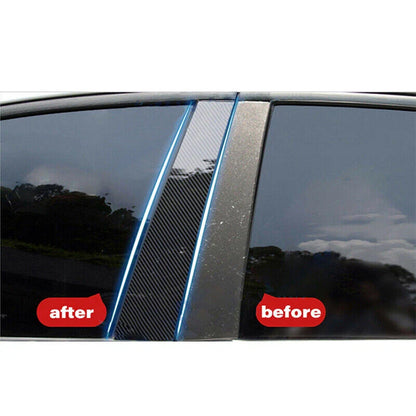 6pcs / Carbon Fiber Pillar Post Window Trim Cover for Toyota Sienna (2011–2020)