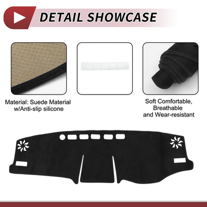 Dashboard Cover Mat for Toyota RAV4 (2019–2021) Sun Protector Pad Black