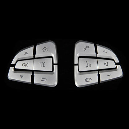 Chrome Steering Wheel Button Cover Trim for Mercedes-Benz C-Class (2015–2021)