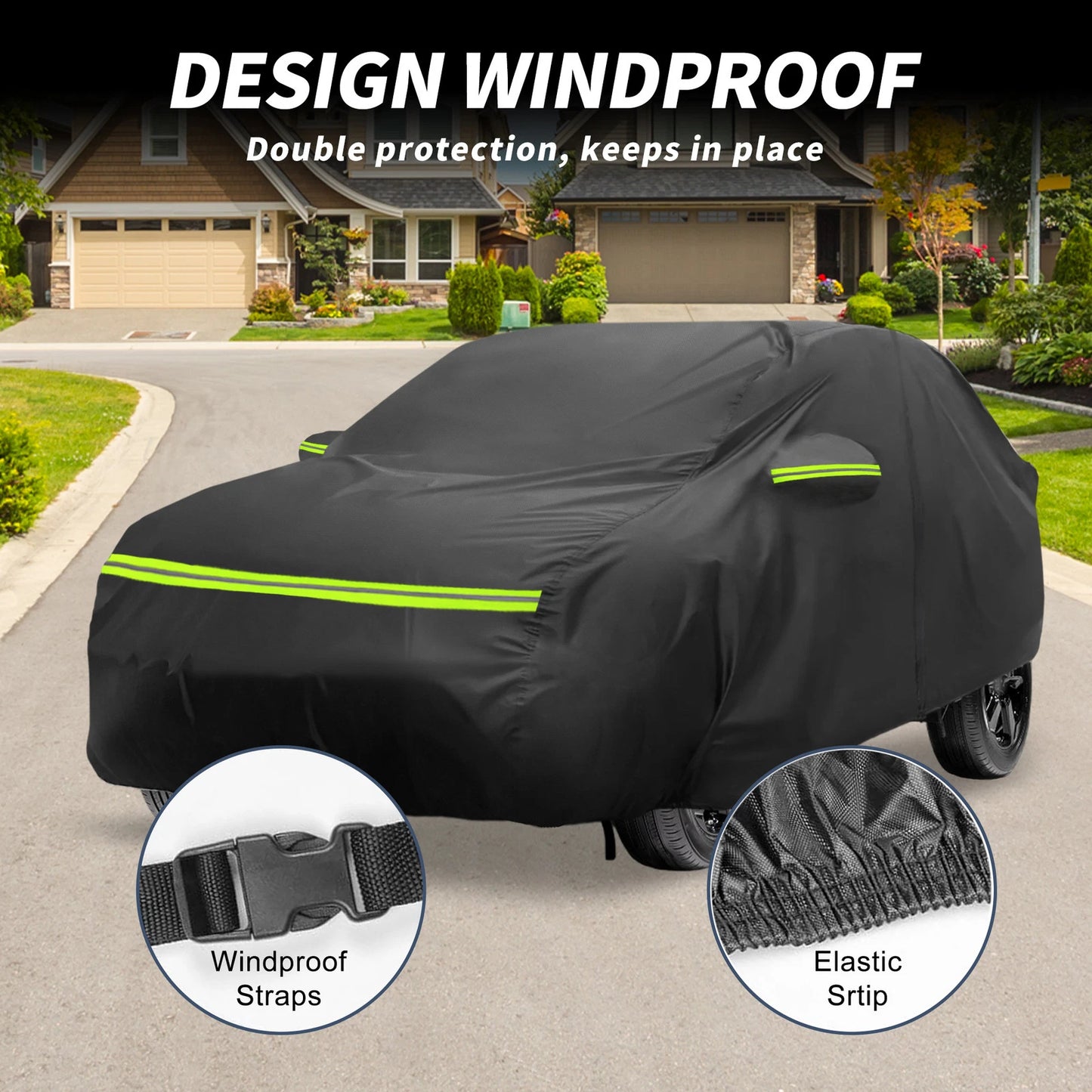 Waterproof Car Cover 226D-PU for Mercedes-Benz GLA (2013–2023) with Zipper