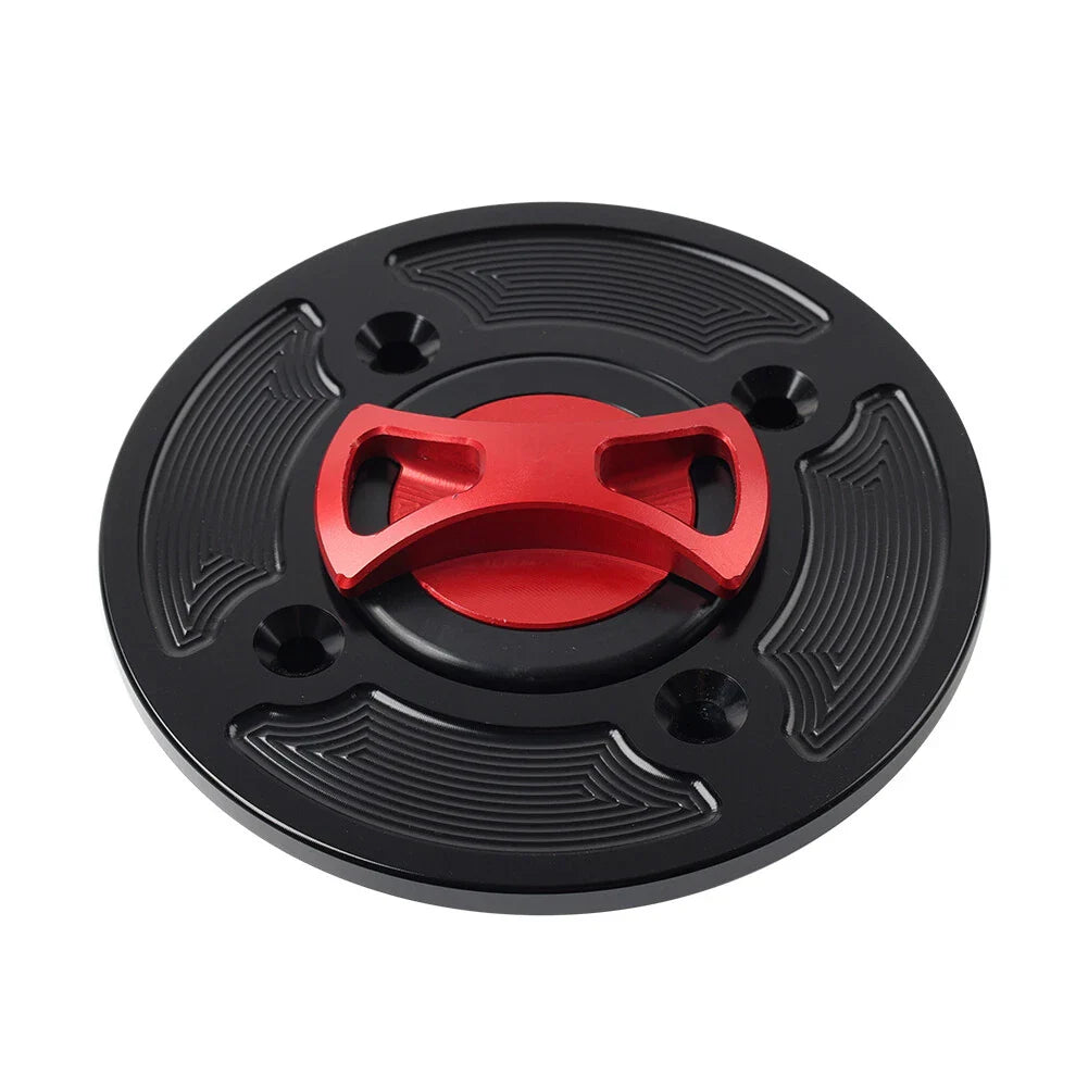 CNC Red 4-Hole Gas Fuel Tank Cap Cover for DUCATI Panigale V4/S/R (2018-2021)