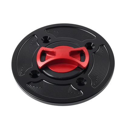 CNC Red 4-Hole Gas Fuel Tank Cap Cover for DUCATI Panigale V4/S/R (2018-2021)