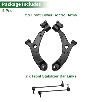 Set of 4 Front Lower Control Arms for Mazda 3 (2004–2009) No.K620040/K620041/K80235
