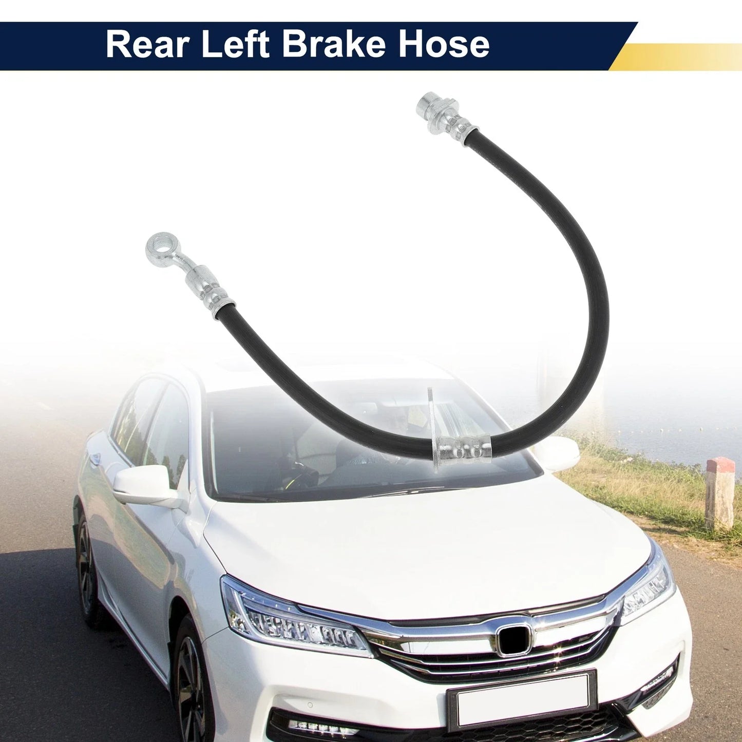 Rear Left Brake Hose for Honda Accord (2013-2017) Hydraulic Brake Line