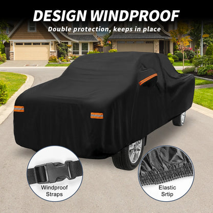Waterproof Car Cover with Driver Door Zipper for Toyota Tacoma