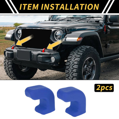 2pcs Tow Hook Covers for Jeep Wrangler JK JL Gladiator TJ (2007–2023) Blue