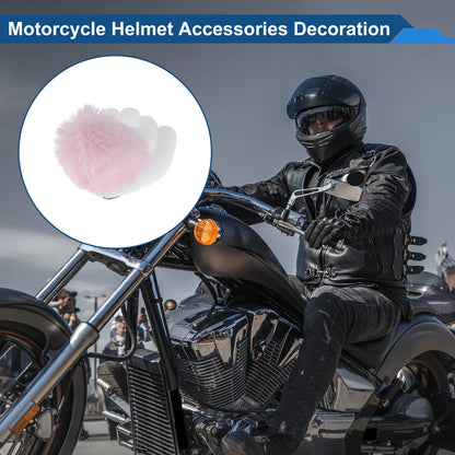 Set of 2 Arale Wings with Light Pink Ball for Motorcycle Helmet