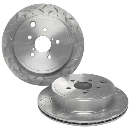 2 Rear Drilled Slotted Disc Brake Rotors for Toyota 86 ZN6 (2012–2015)