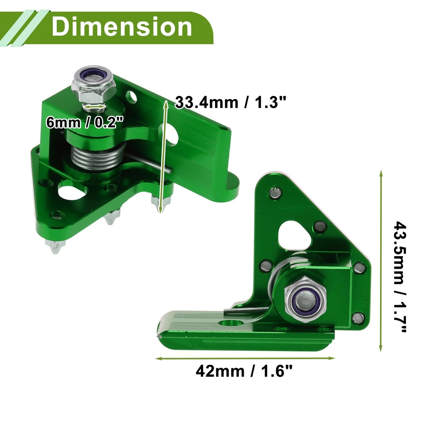 Motorcycle Foot Pegs for Honda CRF50 (2004–2023) Green 1 Pc