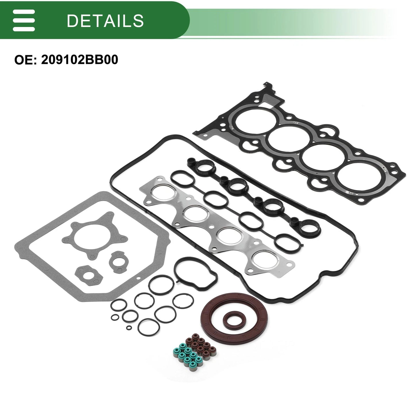 Cylinder Head Gasket Kit No. 209102BB00 for Hyundai G4FC (1 Set)