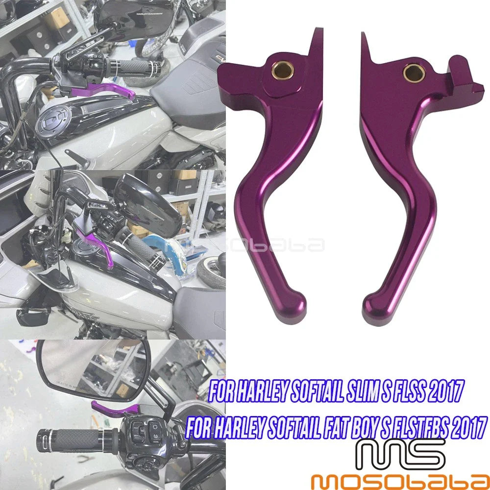 3 Finger Front Brake Clutch Levers for Harley Softail Fat Boy '17
