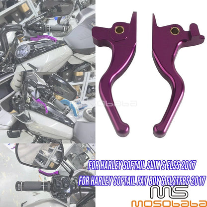 3 Finger Front Brake Clutch Levers for Harley Softail Fat Boy '17