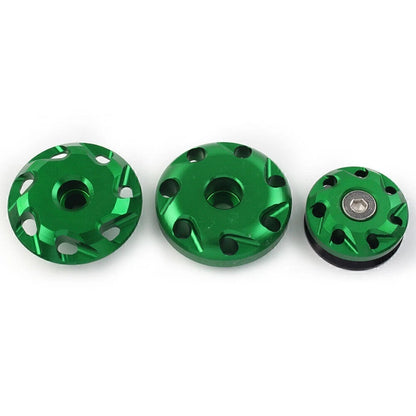 Set of 4 Green Frame Hole Cover Plug Caps for Kawasaki Ninja 1000 Z1000 Z1000SX (2011–2016)