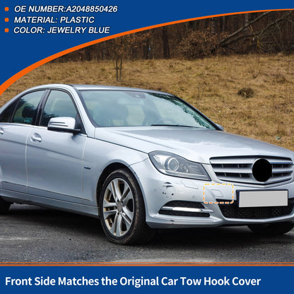 Tow Hook Cover for Mercedes-Benz A2048850426 (2012–2015) Jewelry Blue