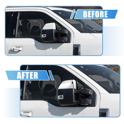 1 Pair Chrome Plated Top Half Mirror Cover for Ford F-250 F-350 F-450 F-550 (2000–2023)