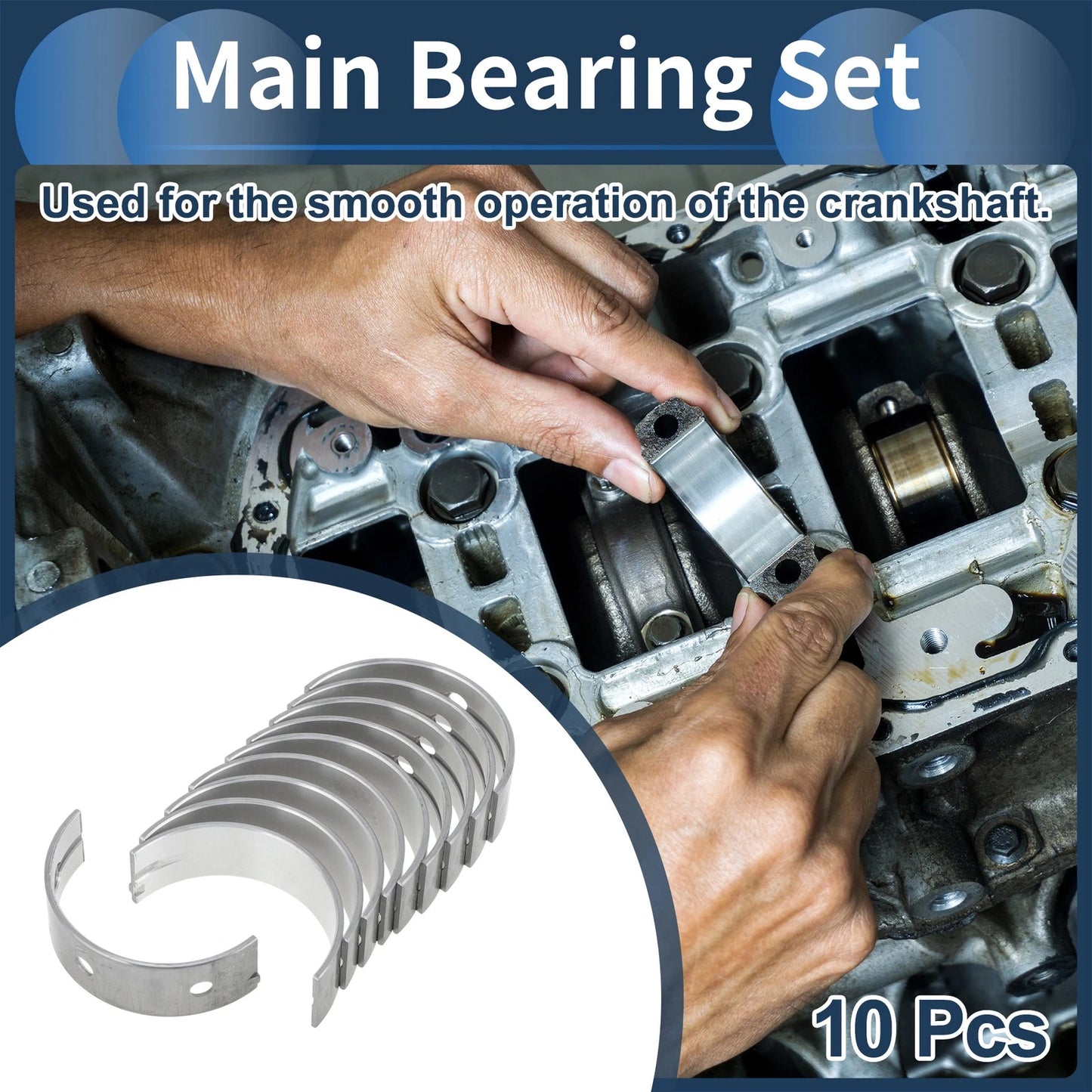 Main Bearing Set No.2102023901 for Hyundai Elantra II (1995–2000)