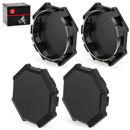 Set of 4 Black Wheel Hub Caps for Polaris Sportsman 1000 XP (2017–2024)