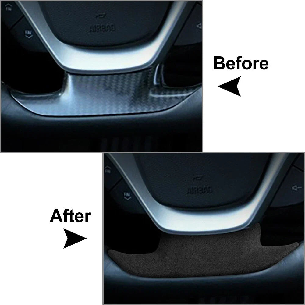 Suede Steering Wheel Lower Cover Trim for Chevrolet Corvette C7 (2014-2019)