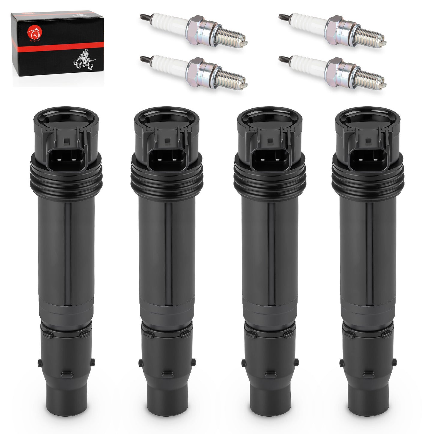 Set of 4 Ignition Coils for Kawasaki Ninja ZX-6R ZX-6RR (2003–2006)
