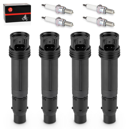 Set of 4 Ignition Coils for Kawasaki Ninja ZX-6R ZX-6RR (2003–2006)