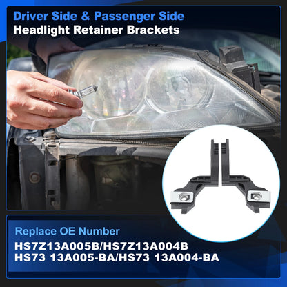 Headlight Mounting Brackets for Ford Fusion (2017–2020) HS7Z13A005B HS7Z13A004B