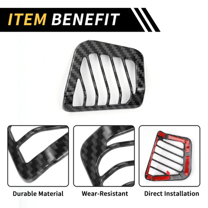 Dashboard Side Air Vent AC Outlet Cover for Jeep Wrangler JL JLU (2018–2024) Black