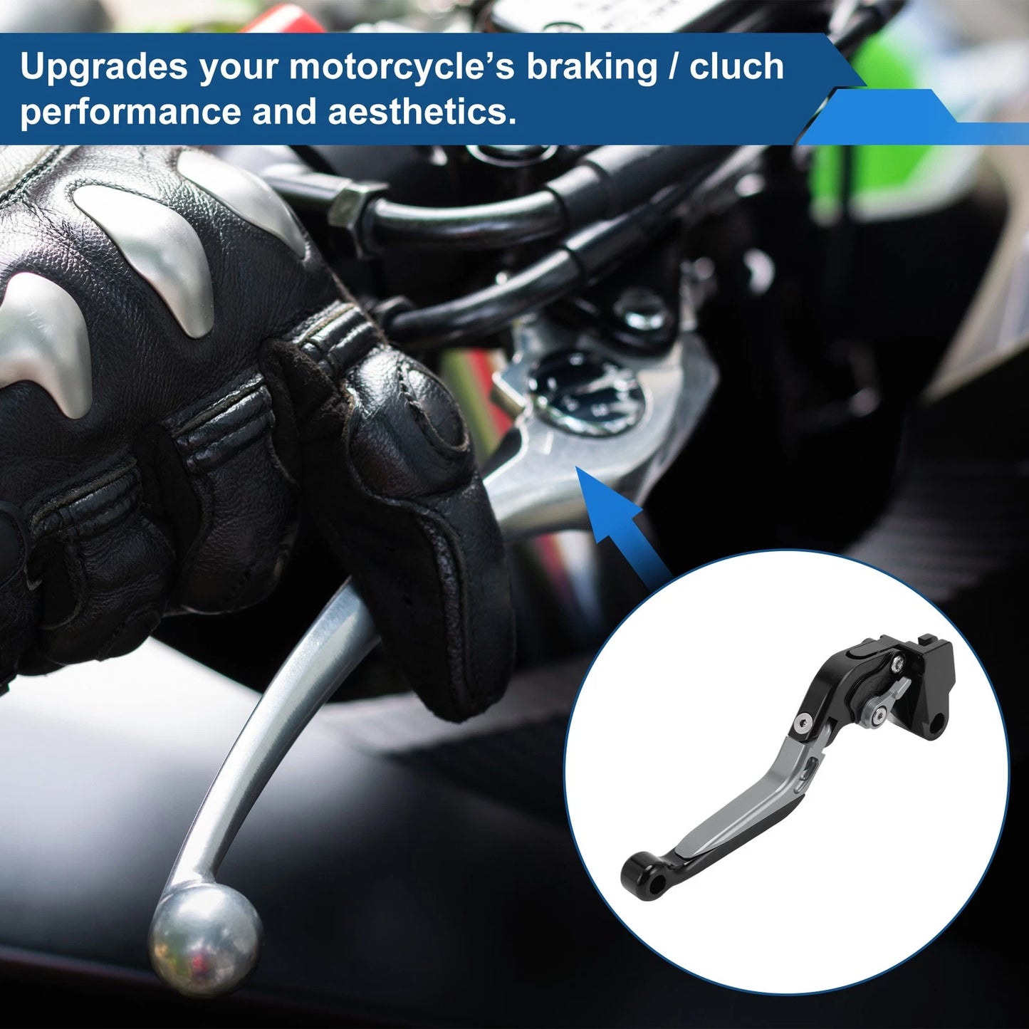 Short Long Brake Clutch Levers for Kawasaki Vulcan S 650 (2015–2023) Black Titanium