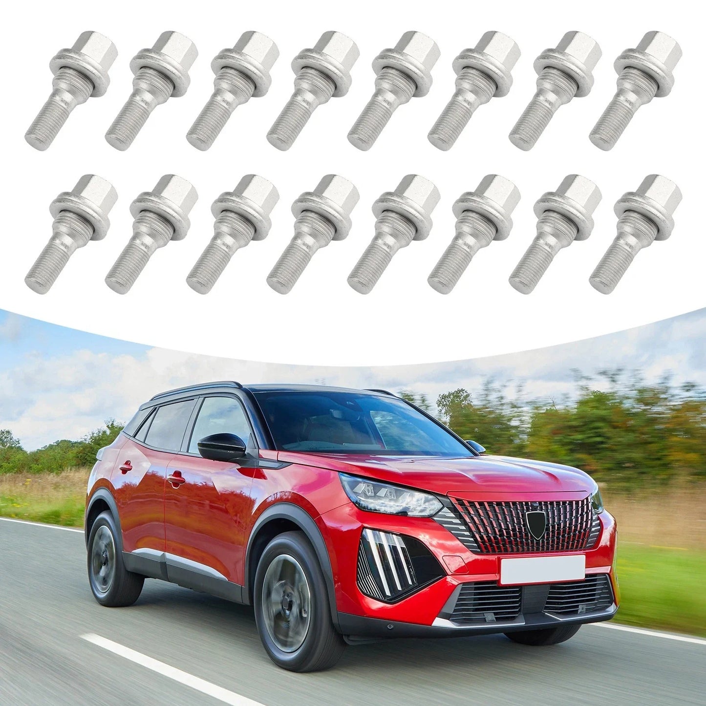Robust Alloy Steel Wheel Bolts / Wheel Bolts for 301 307 308 308S 408 5008 (2008–2008)