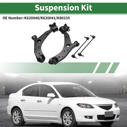 Set of 4 Front Lower Control Arms for Mazda 3 (2004–2009) No.K620040/K620041/K80235