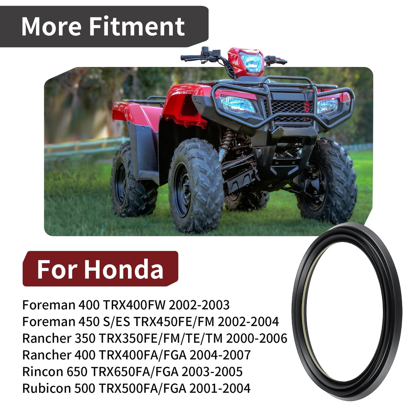 Front Brake Drum Dust Seal for Honda Foreman 450/400 (2002–2004)