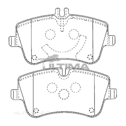 Set of 4 Front Disc Brake Pads for Mercedes-Benz C200K (2000–2007)