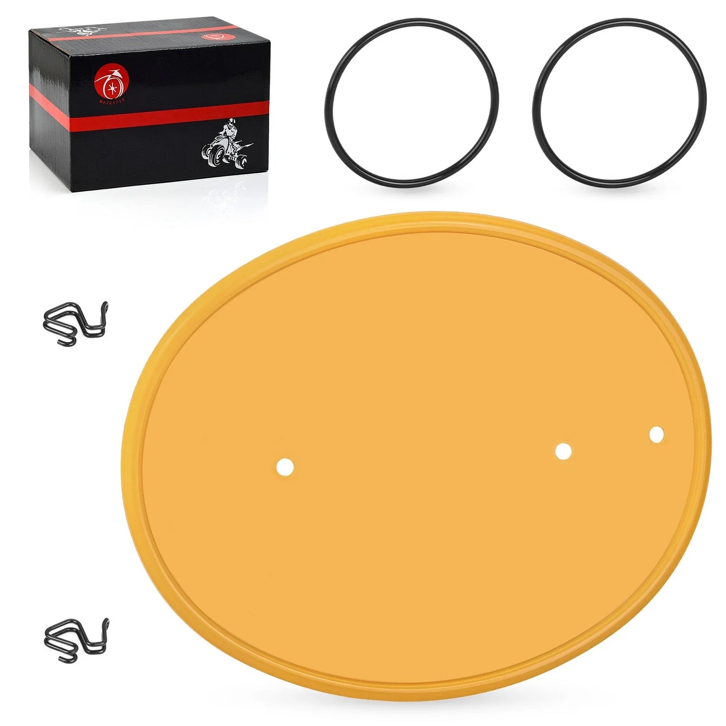 Yellow Front Plate & Clips & Bands Mount Kit for Honda Z50 Z50R (1979–1987)
