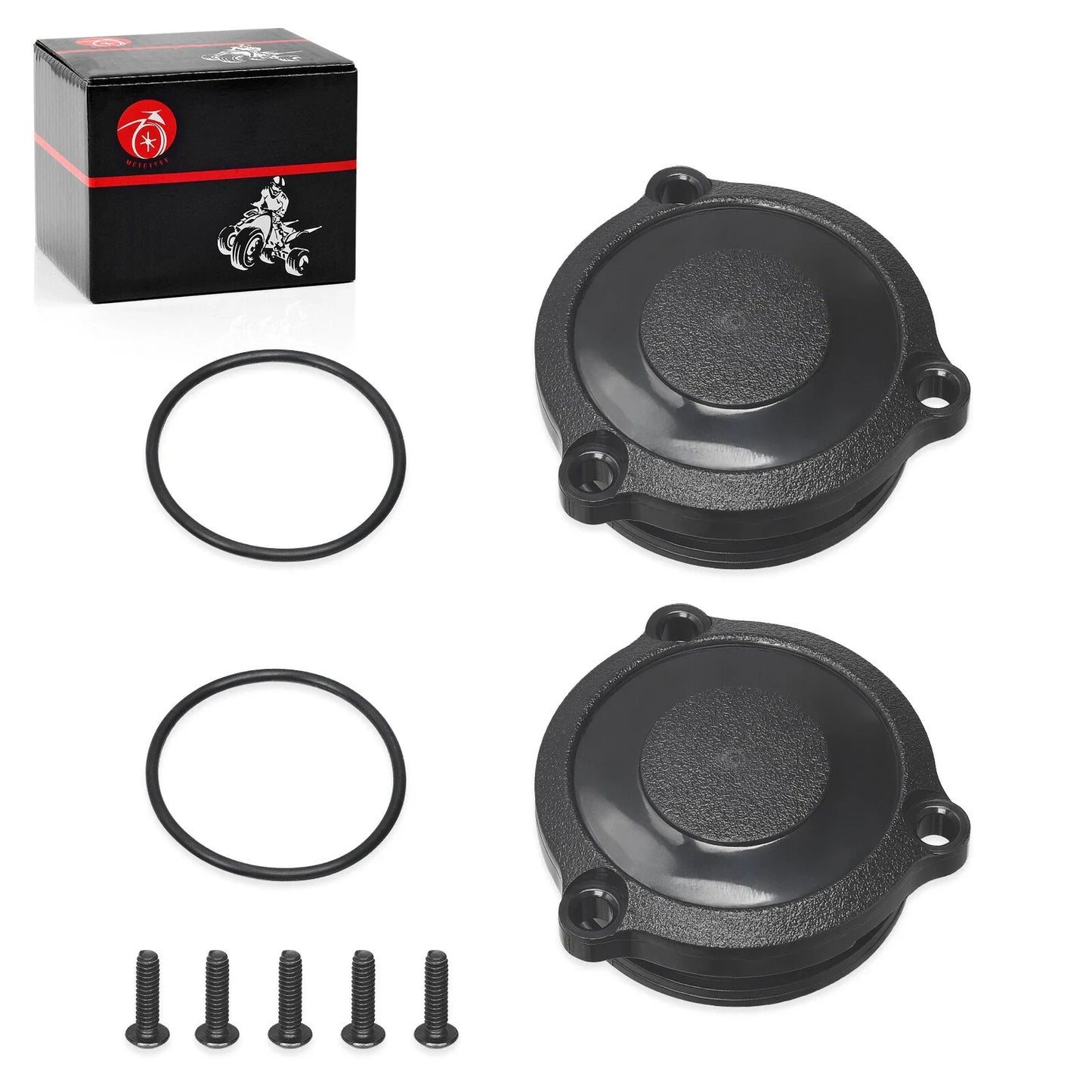 2 x Hub Cap & Screws Kit for Polaris Sportsman Xplorer (1998–2001)
