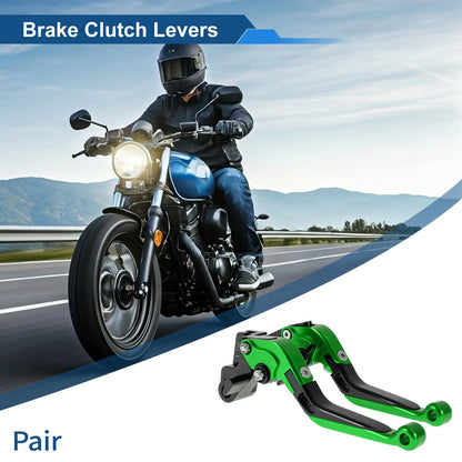 Short Long Brake Clutch Lever for Kawasaki Versys 650 (2006–2023) Green Black