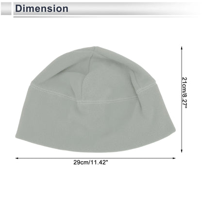 Cycling Hat for Keep Warm Light Gray Polar Fleece Fabric (1 Pcs)