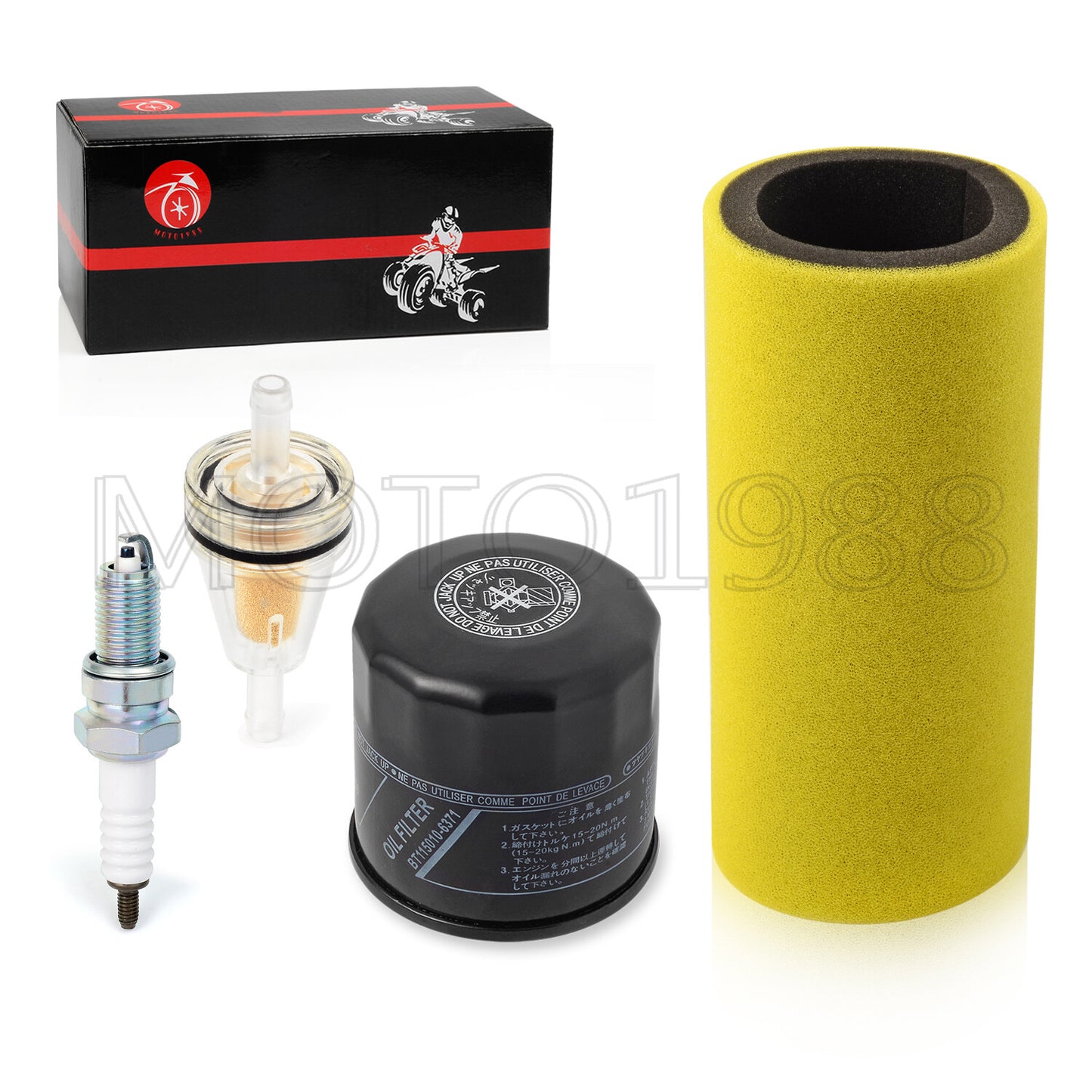 Air Filter Foam, Oil Filter & Spark Plug for Yamaha Rhino 660 (2004–2007)